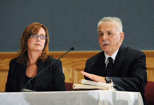 NYSUT board member Nadia Resnikoff and NYSUT Director of Legislation Steve Allinger