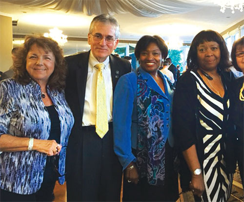 From left: Florence McCue, NYSUT Board member; Marty Sommer, RC 16; Sen. Andrea Stewart Cousins, D-Yonkers; and Deborah Collier, RC 16 attend the AFL-CIO Celebration of Labor.