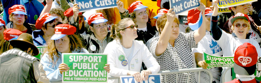 NYSUT activists at the March for Public Education. May 2003. Albany, New York.