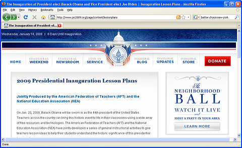 presidential inauguration lesson plans