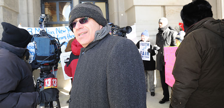 Executive Vice President Andy Pallotta at the 24th annual People's State of the State address Jan. 7 in Albany. Photo El-Wise Noisette.