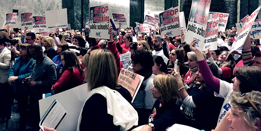 activists in the well