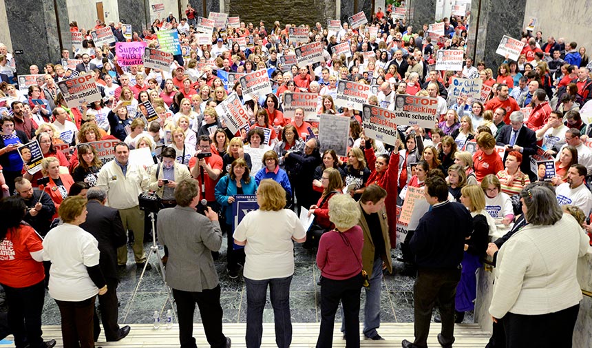 activists in the well