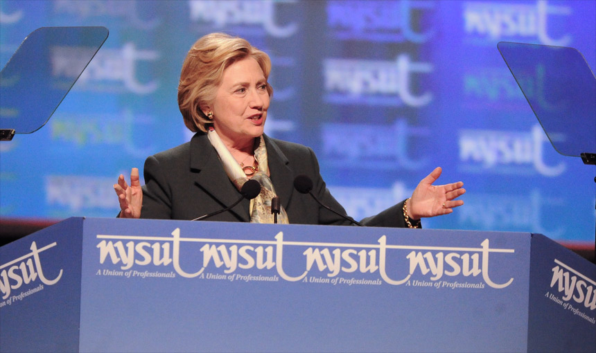 hillary clinton nysut