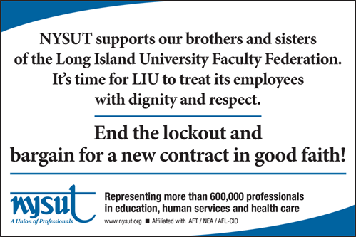 nysut ad for liu faculty
