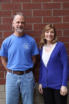 Lorrie Tanner, Tim Hummell, Onondaga-Cortland-Madison BOCES, after a session on trauma informed schools.