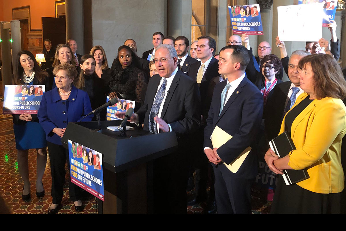 Fund Our Future press event