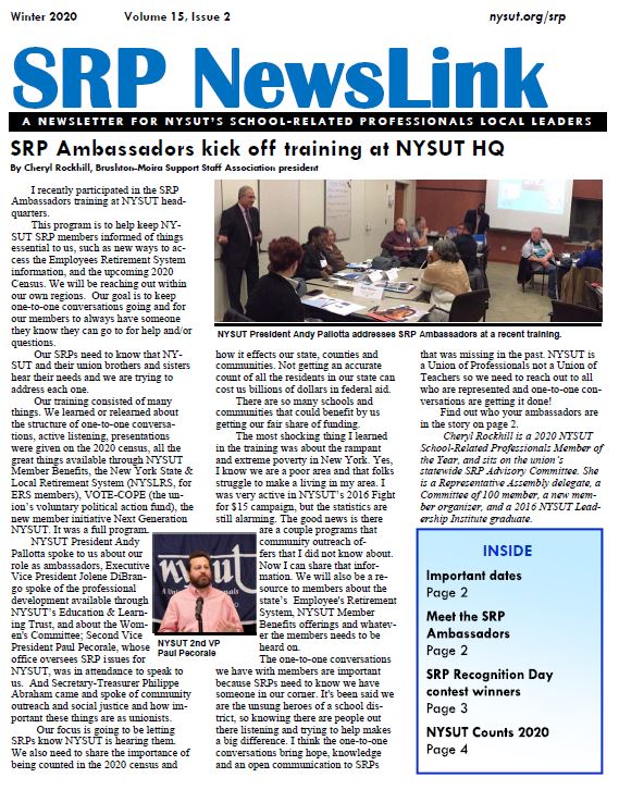 SRP Newslink Winter 2020