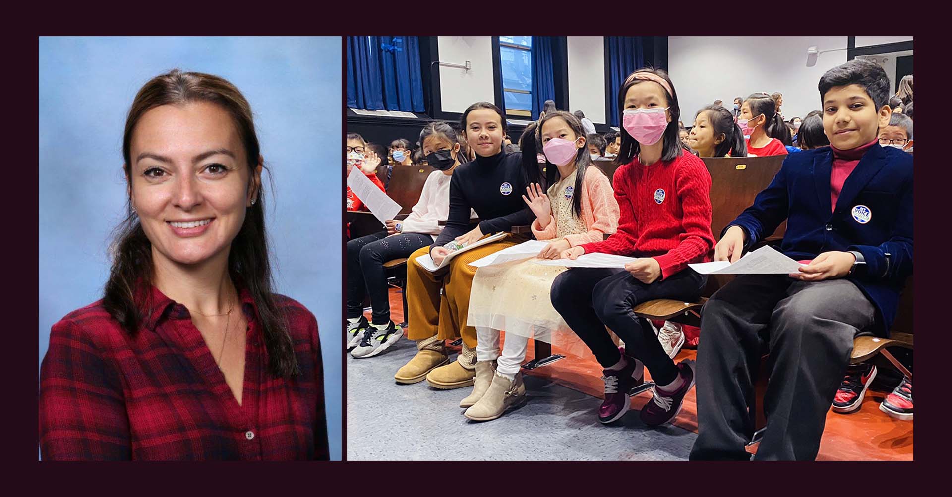 Anastasia Difino and students