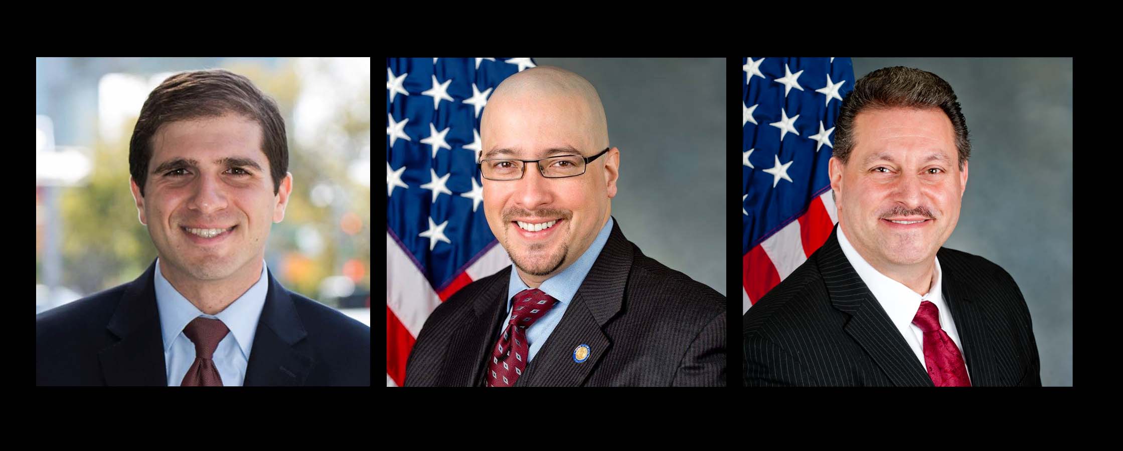 Sen. Andrew Gounardes; Sen. Gustavo Rivera; Sen. Joseph Addabbo.