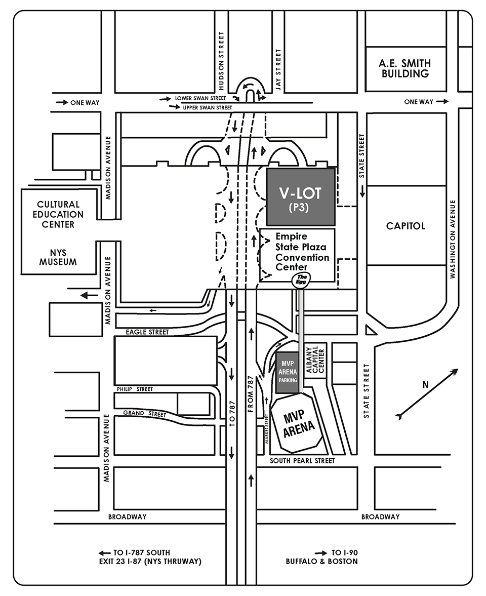 convention parking map