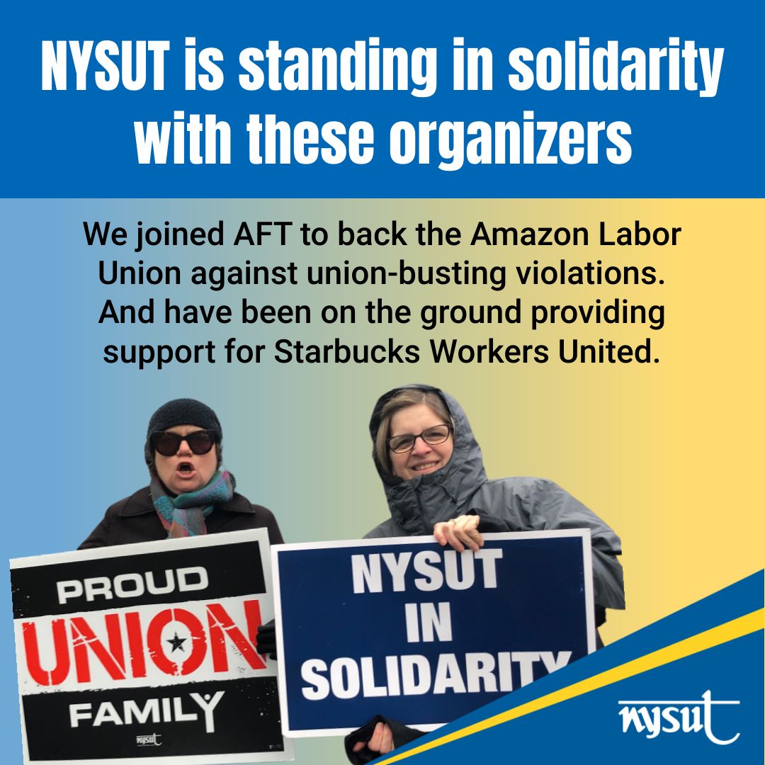 nysut is standing in solidarity with these organizers