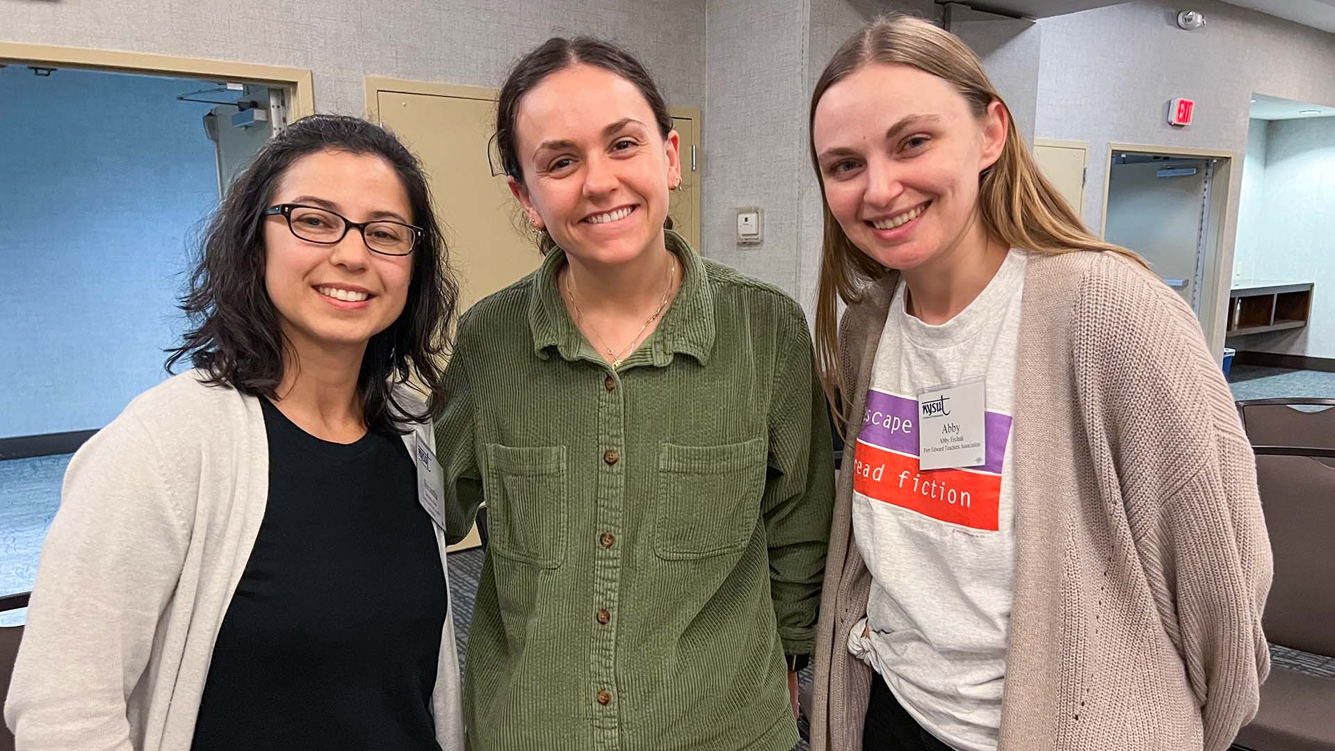 L to R: Samantha Kats, South Glens Falls Faculty Association, Melissa Rosenthal, Fort Edward Teachers Association, Abby Erchuk, Fort Edward Teachers Association