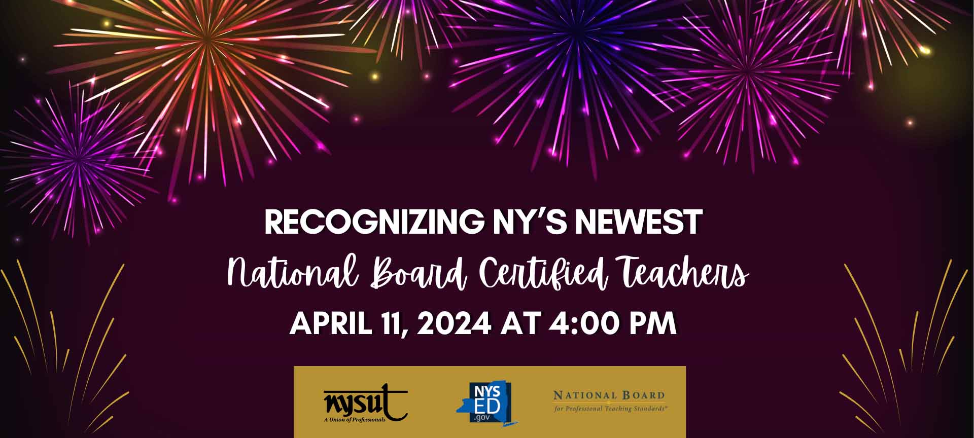 Join Us Online In April To Celebrate Our New National Board Certified
