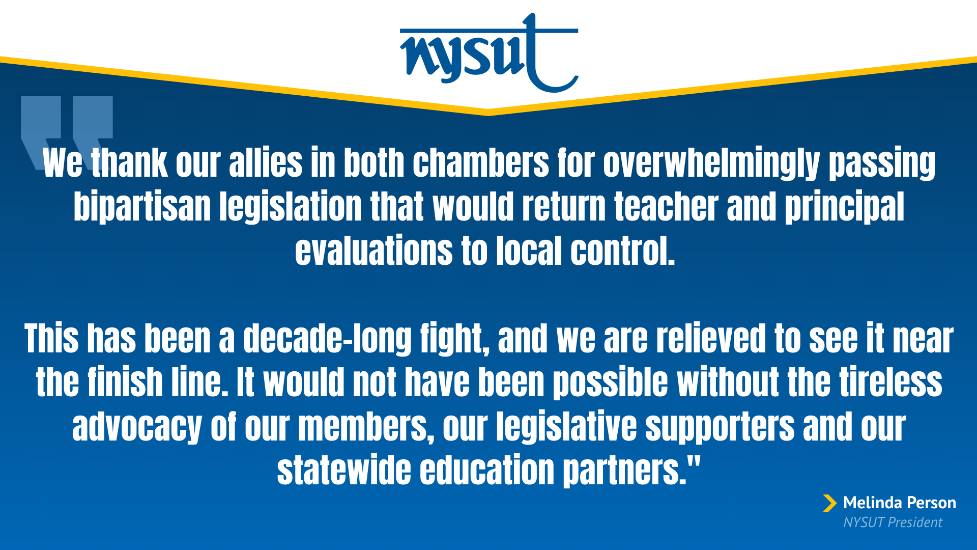 NYSUT statement on legislative passage of APPR bill   