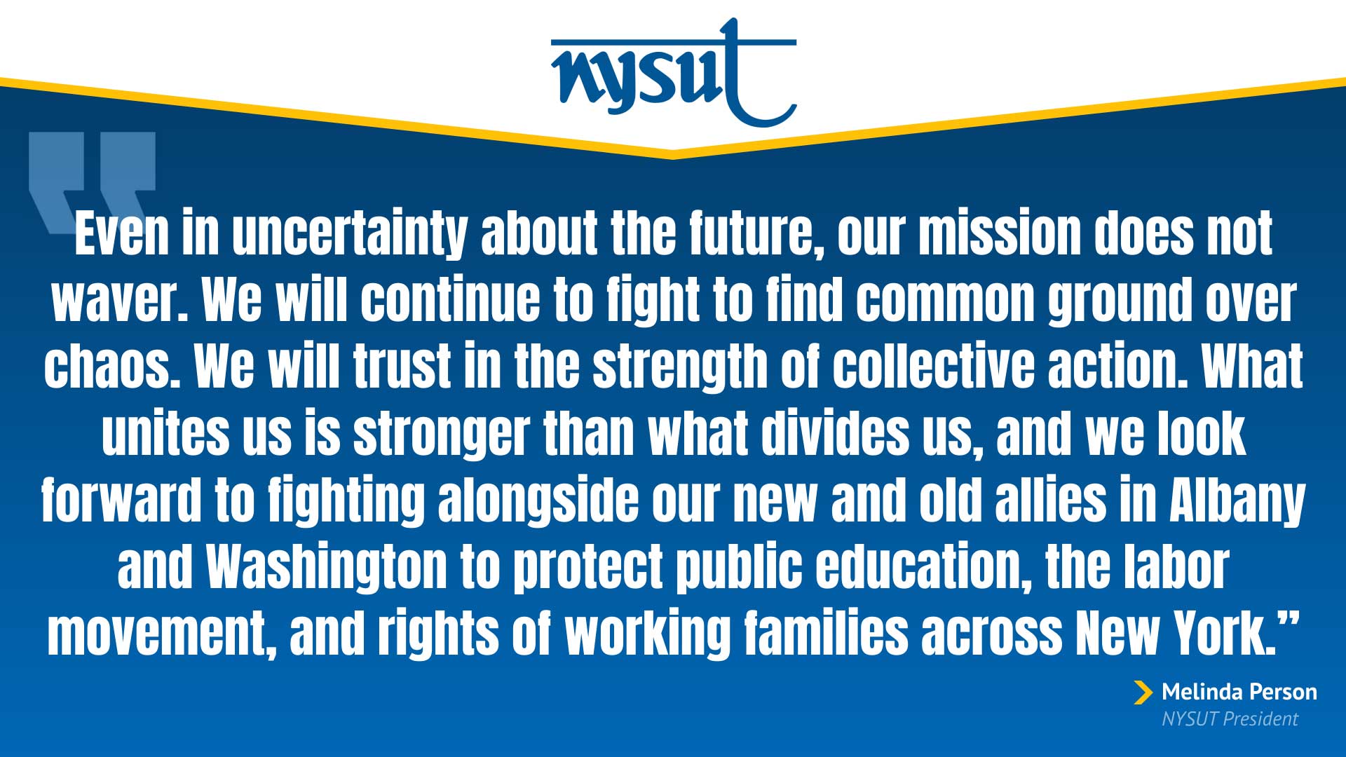 Media Release Election Results