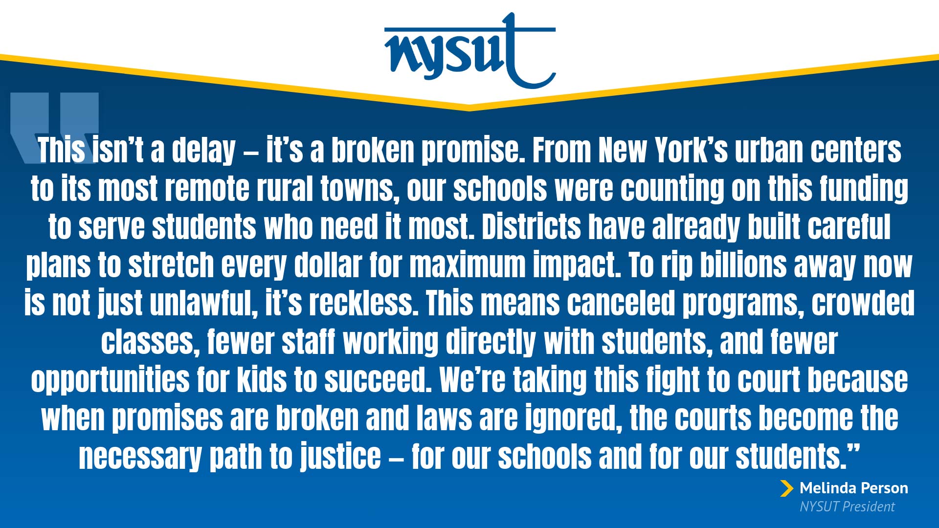 Statement about ESEA Lawsuit