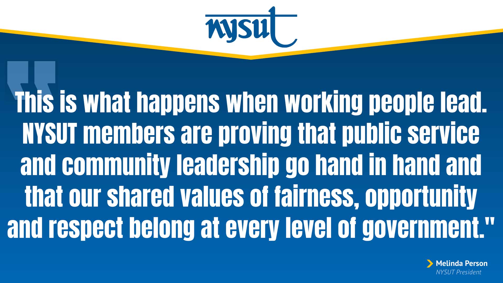 NYSUT's statement on election results.