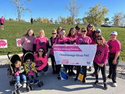 Megan Zoladz (third from right, first row) stands with the Cheektowaga-Sloan TAC team at Making Strides.