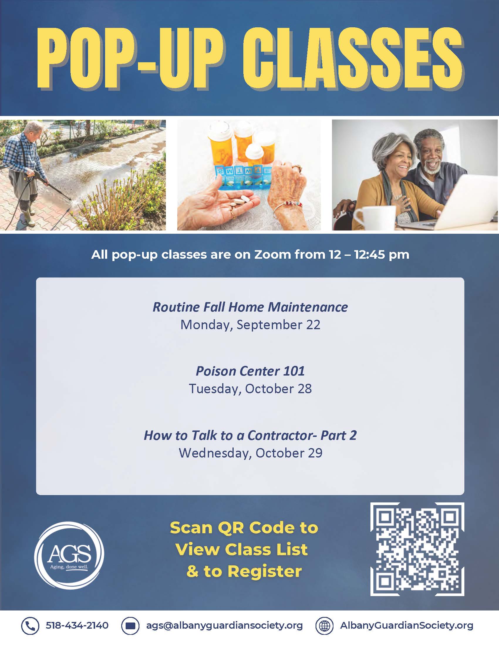 AGS Pop-Up Classes