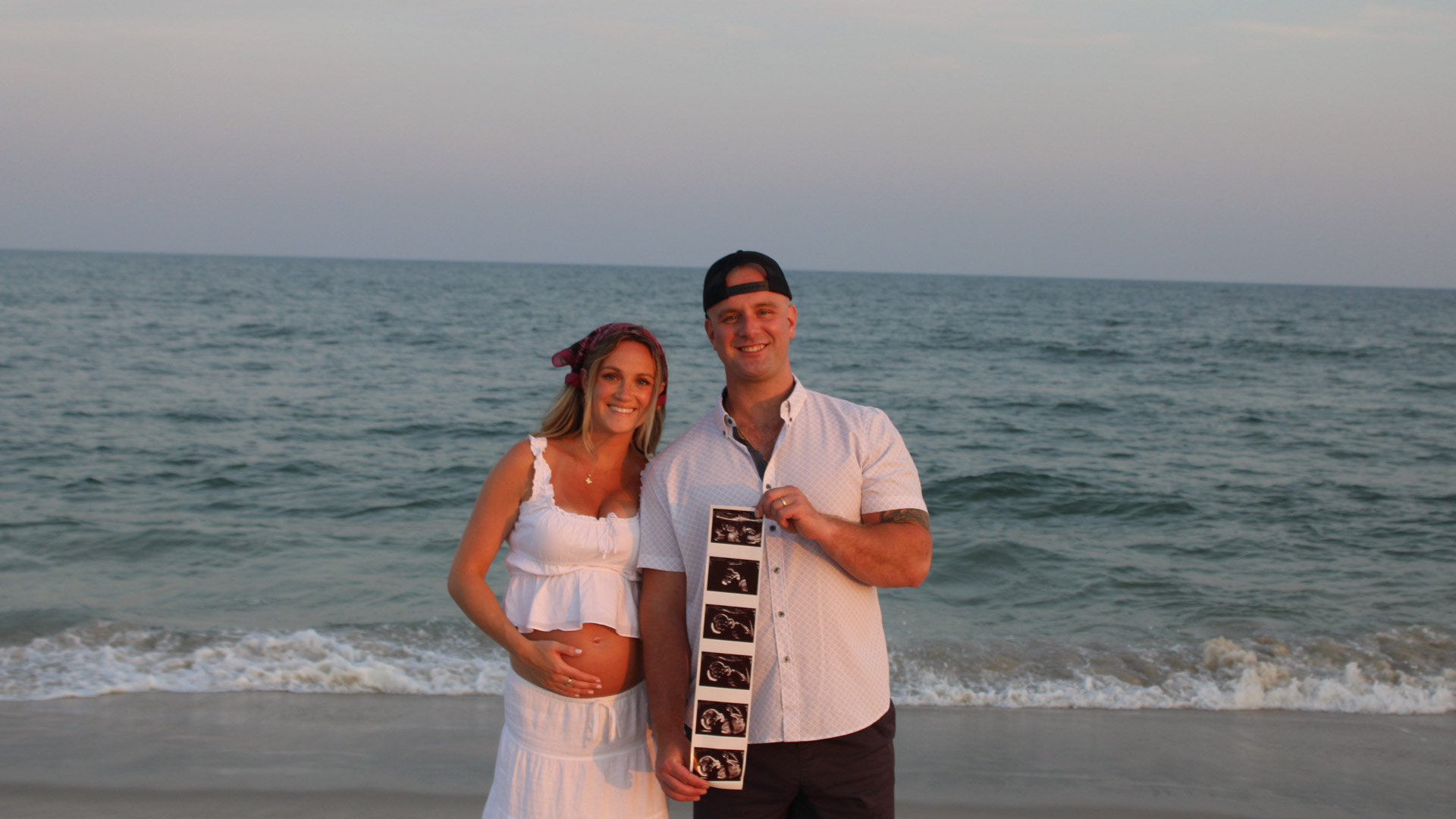 Mother-to-be Maddie Sollecito, Babylon TA, and her husband share sonograms of their daughter. 