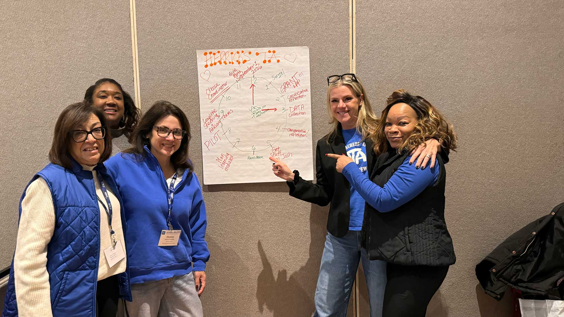 SRP Monitoring Program 2026 - Members pointing at a graphic