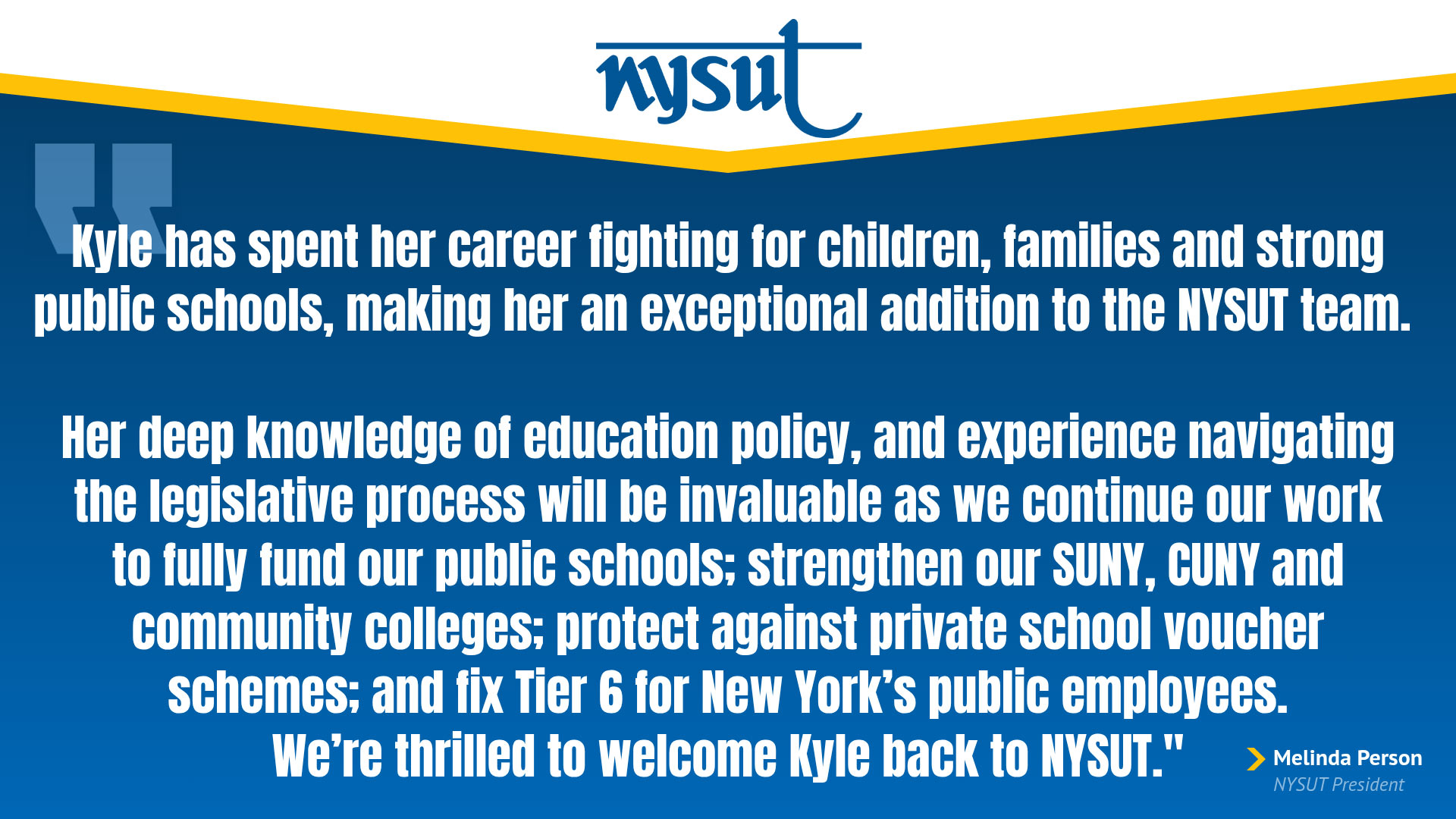 NYSUT names Kyle McCauley Belokopitsky as Legislative Director