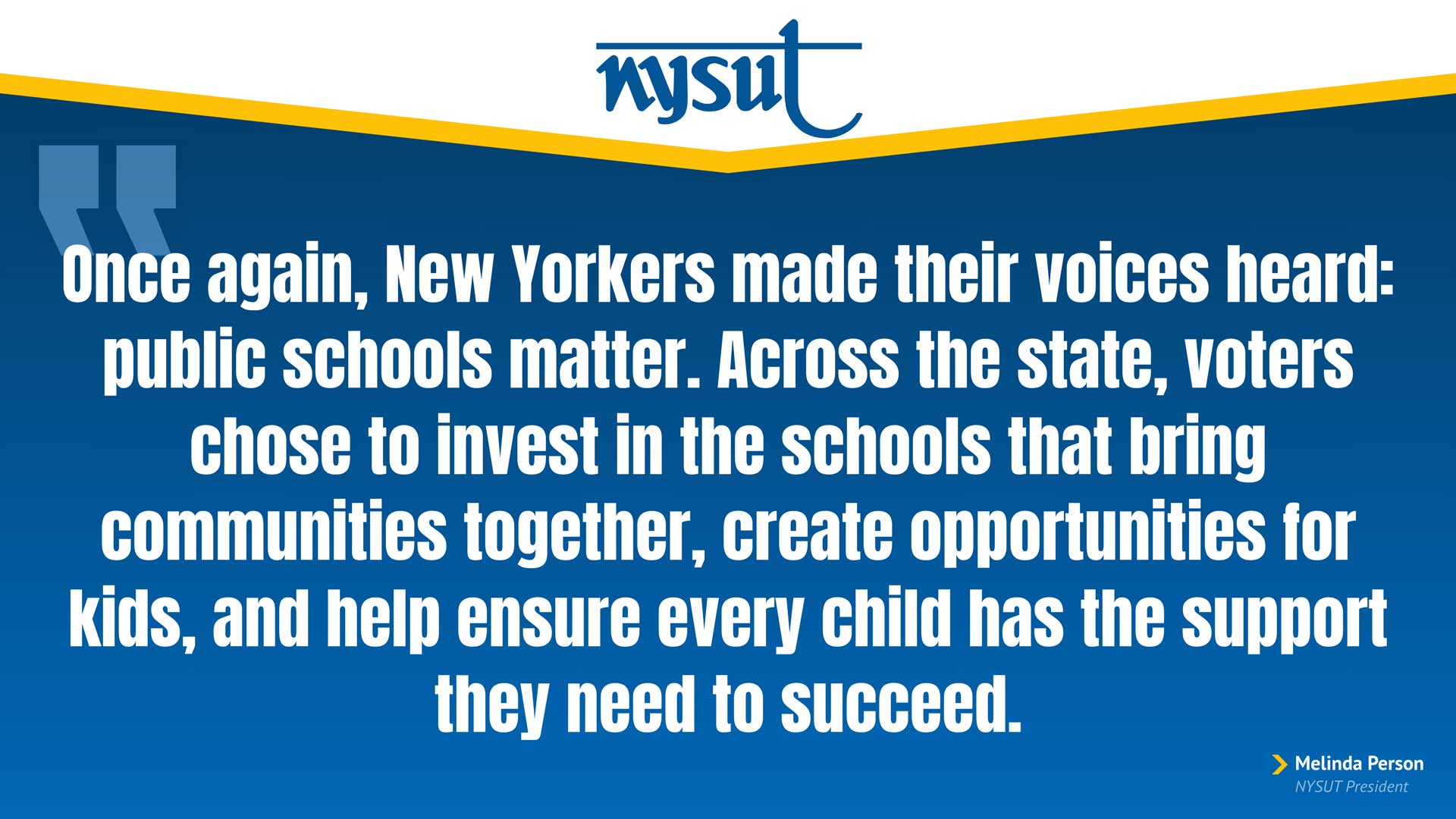NYSUT statement on school budget wins