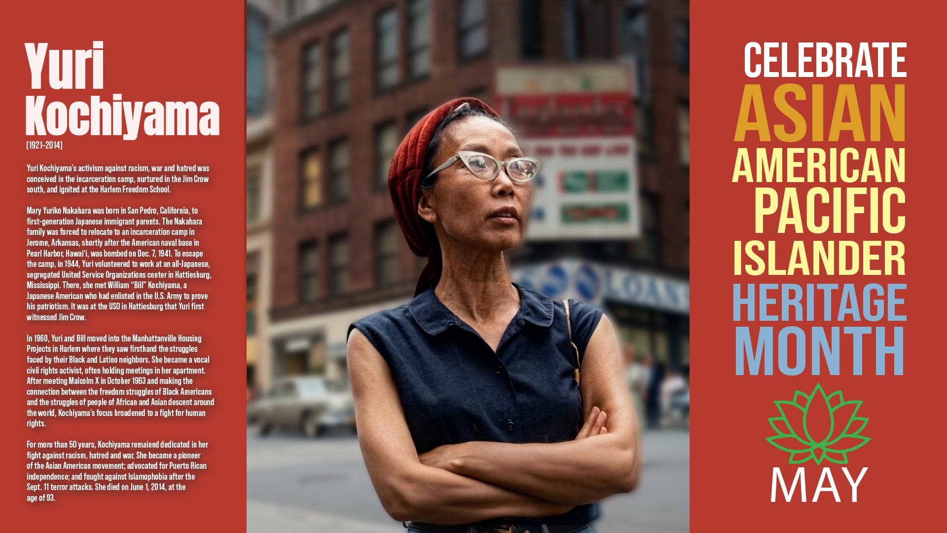 AAPI Heritage Month Poster - Yuri Kochiyama