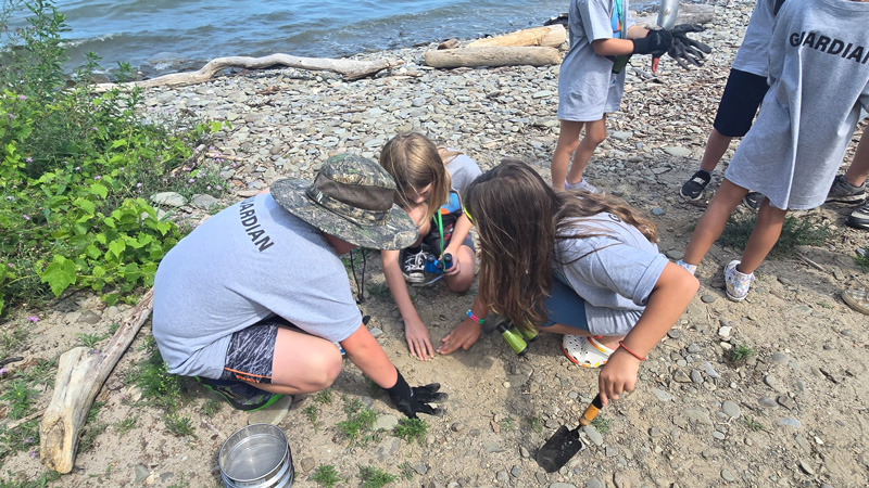 Kids at the Guardians of Lake Ontario Sanctuary Camp