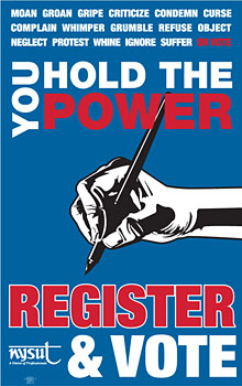 NYSUT's Register and Vote poster