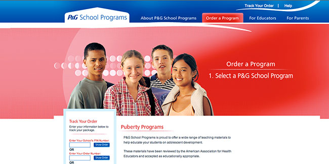 P & G web site