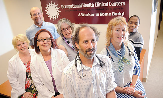 United University Professions members staff the Occupational Health Center in Syracuse. Photo by Steve Jacobs.