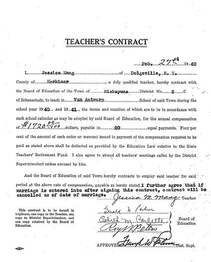 Teachers contract