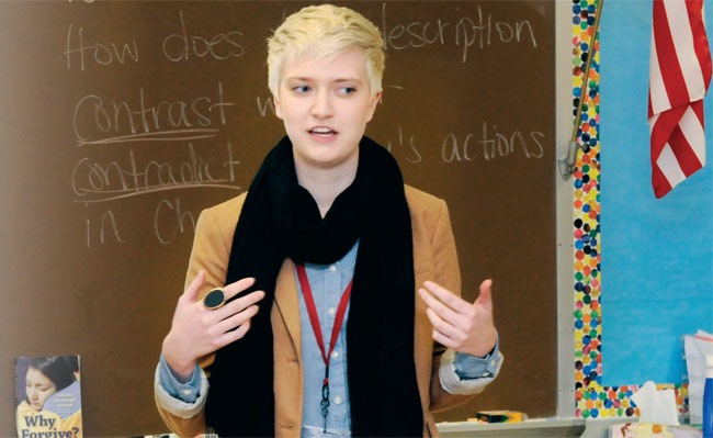 LaGrange Middle School student teacher Courtney Green is a master’s degree candidate at SUNY New Paltz.