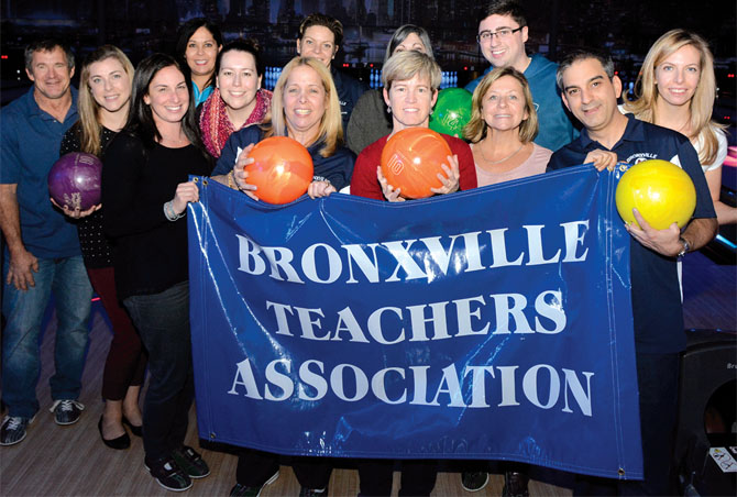 Members of the Bronxville Teachers Association help raise $7,000 at the third annual NYSUT Bowling Extravaganza to support Project Share. Local unions from the lower Hudson Valley fielded 87 teams at the Mount Kisco event.