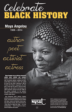 NYSUT Black History Month poster 2015 honors Maya Angelou