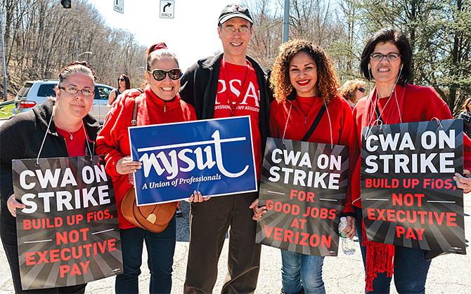NYSUT members across the state, including in Valhalla, stood shoulder to shoulder with their brothers and sisters. Their presence on picket lines and contributions to the strike fund were immeasurable. Be the union!