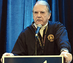 Buffalo TF President Phil Rumore addresses the 242 educators who attended the Buffalo Teachers Activist Summit.