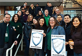 Irvington FA members on the Day of Action to Reclaim Our Schools.