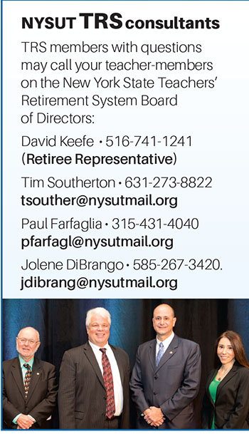Teacher-members on the New York State Teachers’ Retirement System Board of Directors