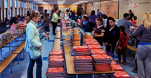 North Babylon Teachers Organization, led by President Kathryn Dein, distributed 44,000 free books to the community and to district classrooms.