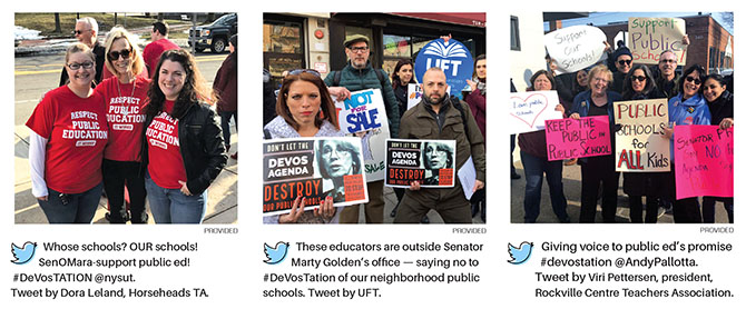 NYSUT members called, picketed, emailed and faxed their elected representatives and NYSUT’s legislative staff fought hard to make sure the final 2017–18 state budget provided incremental victories for public school advocates and higher education, and stopped some of the worst ideas floating around the Capitol.
