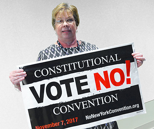 Education Summer participant Mary Daly, RC 6, knocked on more than 300 union doors to highlight the value of NYSUT membership and encourage members to vote NO on Proposition 1.