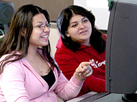 students at computer