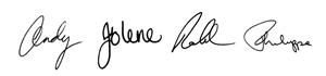 Officers Signatures - Andy Jolene Ron Philippe