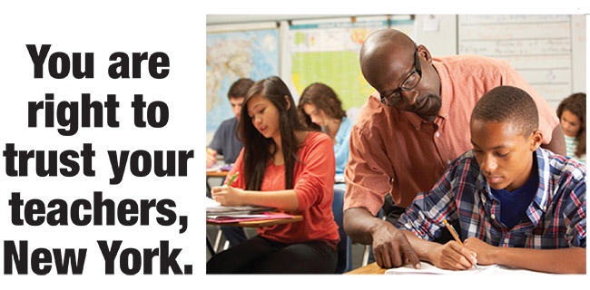 You are right to trust your teachers, New York.