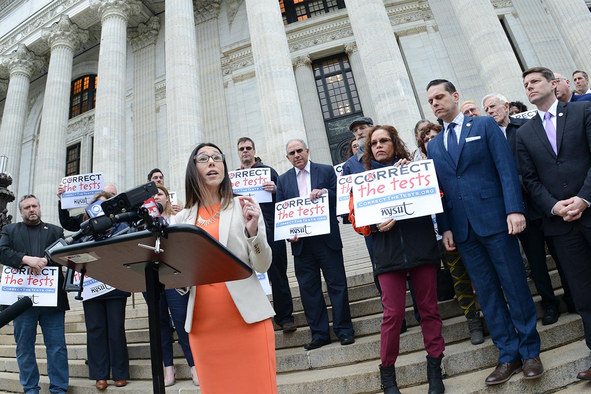 At press event, NYSUT leaders call on state to address serious issues