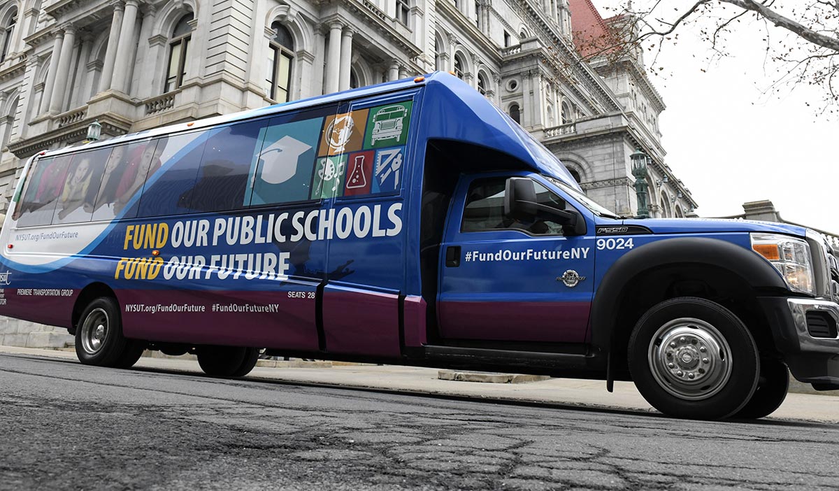 Nysut Fund Our Future Bus Tour Draws Attention To Underfunding