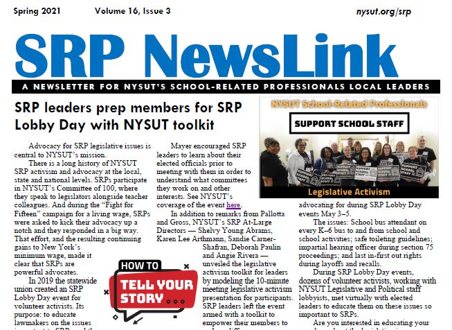 SRP Newslink - Spring 2021